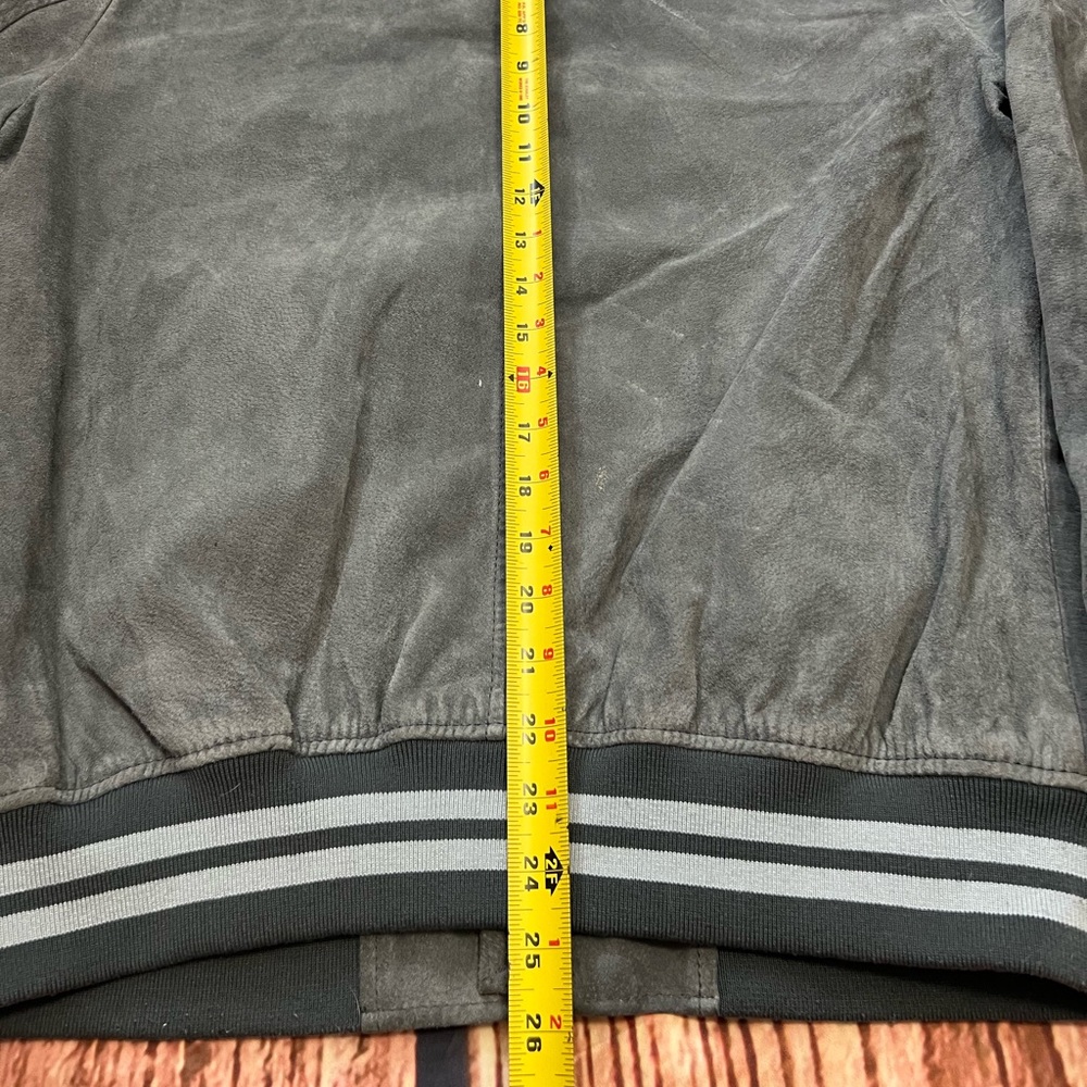 Express Gray Bomber Jacket Men Medium - image 6